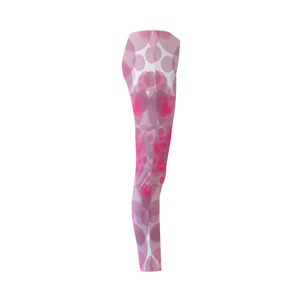 Pink and purple soft spots Cassandra Women's Leggings (Model L01)