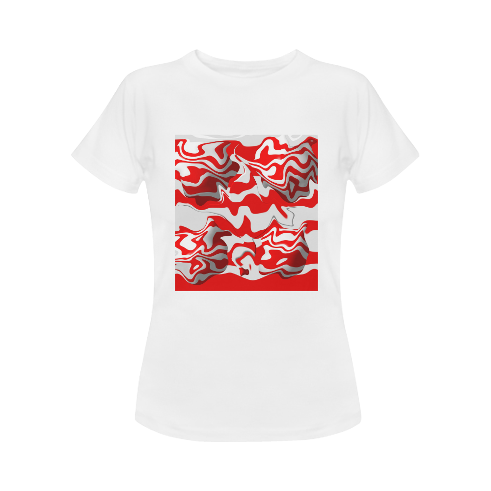 Weis Rot Marmoriet Women's Classic T-Shirt (Model T17）