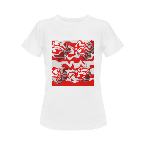 Weis Rot Marmoriet Women's Classic T-Shirt (Model T17）