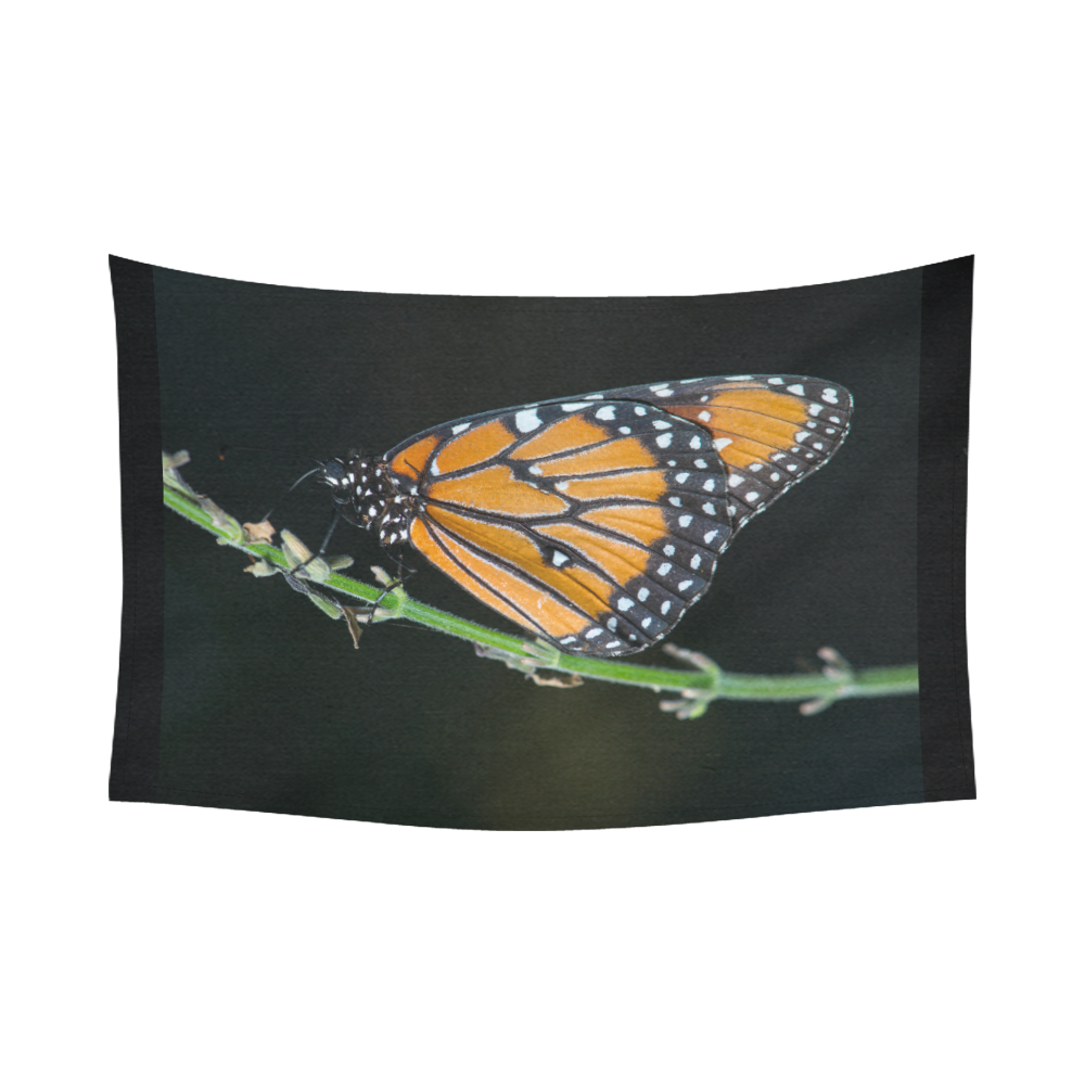 Monarch Butterfly Cotton Linen Wall Tapestry 90"x 60"