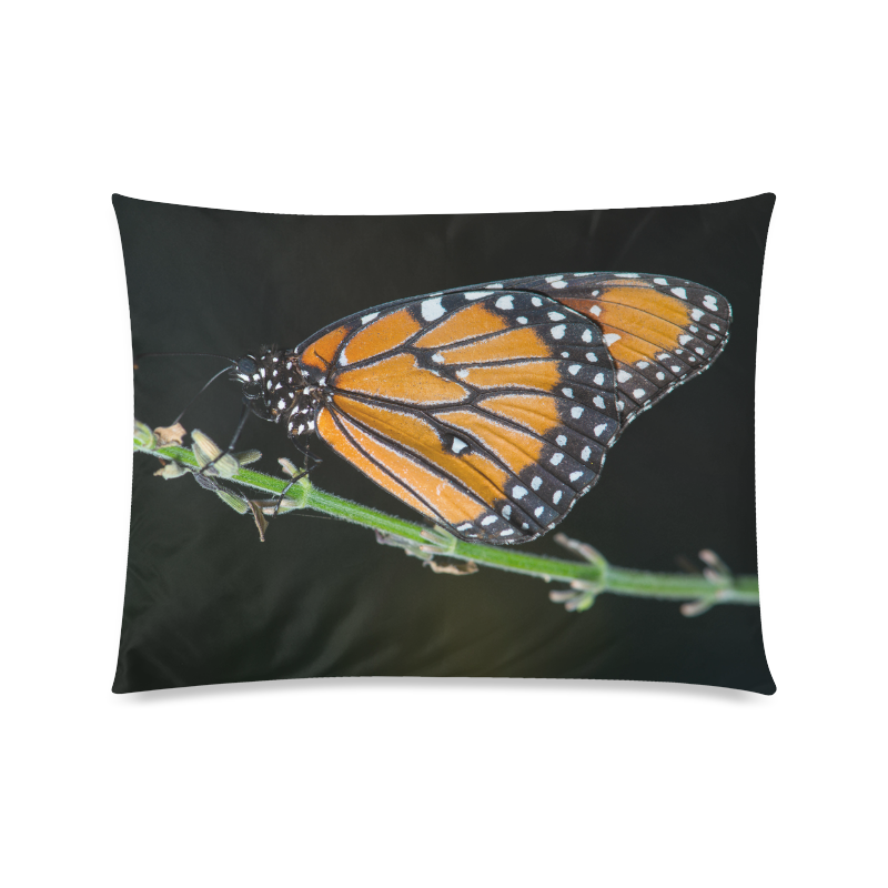 Monarch Butterfly Custom Zippered Pillow Case 20"x26"(Twin Sides)