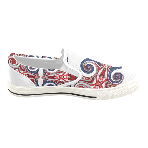 PATRIOTIC: United States Flag Abstract 2 Men's Unusual Slip-on Canvas Shoes (Model 019)