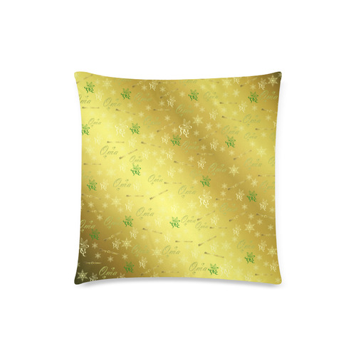 opa gold merry christmas gift in golden Custom Zippered Pillow Case 18"x18"(Twin Sides)