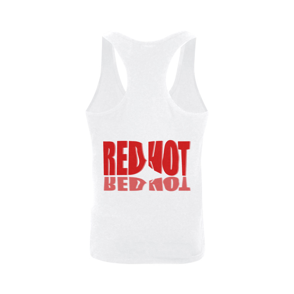 RED HOT MIRRORED TEXT DESIGN VEST Men's I-shaped Tank Top (Model T32)