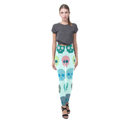 Colorful Skull Cute Pattern Cassandra Women's Leggings (Model L01)