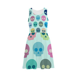 Colorful Skull Cute Pattern Atalanta Sundress (Model D04)