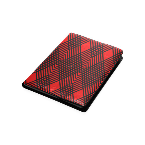 Red and black geometric  pattern,  with rombs. Custom NoteBook B5