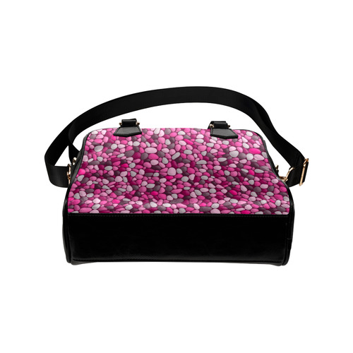 Pink Abstract Pebbles Mosaic by ArtformDesigns Shoulder Handbag (Model 1634)