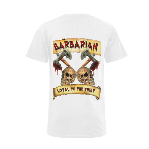 barbarian loyal to the tribe Men's V-Neck T-shirt  Big Size(USA Size) (Model T10)