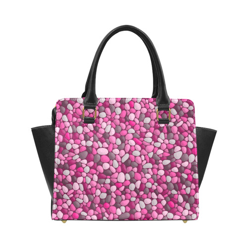 Pink Abstract Pebbles Mosaic by ArtformDesigns Classic Shoulder Handbag (Model 1653)