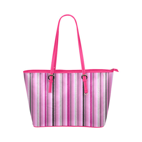 Pink Glamour Leather Tote Bag/Large (Model 1651)