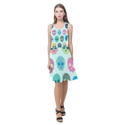 Colorful Skull Cute Pattern Atalanta Casual Sundress(Model D04)