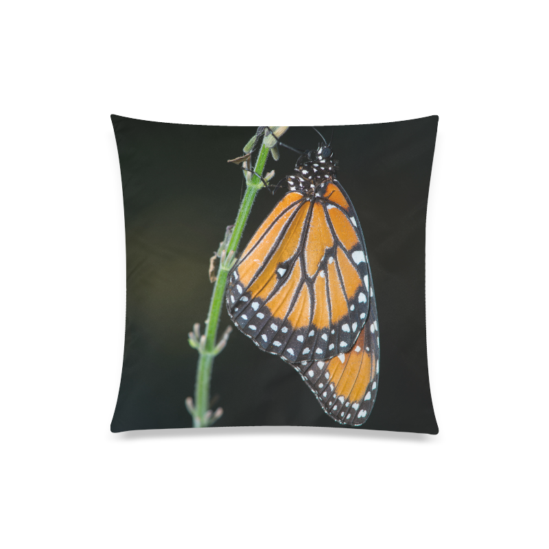 Monarch Butterfly Custom Zippered Pillow Case 20"x20"(Twin Sides)