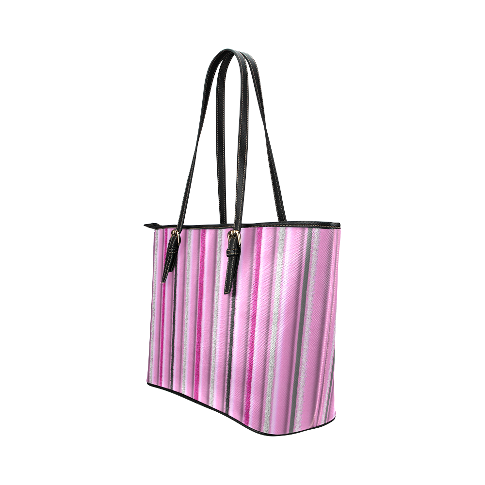 Pink Glamour Leather Tote Bag/Large (Model 1651)