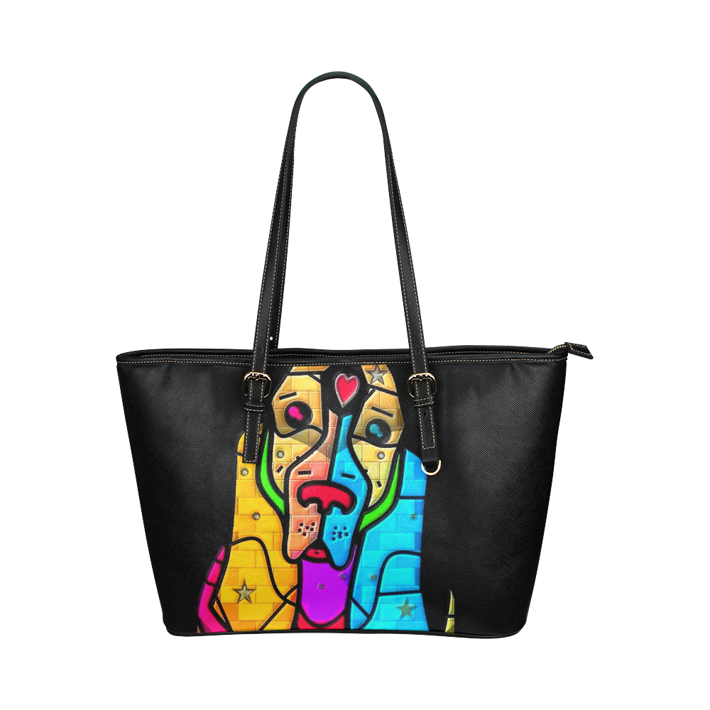 Simply love by Popart Lover Leather Tote Bag/Large (Model 1651)