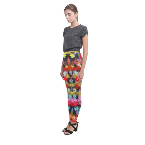 Colorful paint strokes Cassandra Women's Leggings (Model L01)