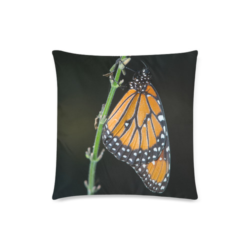 Monarch Butterfly Custom Zippered Pillow Case 18"x18" (one side)