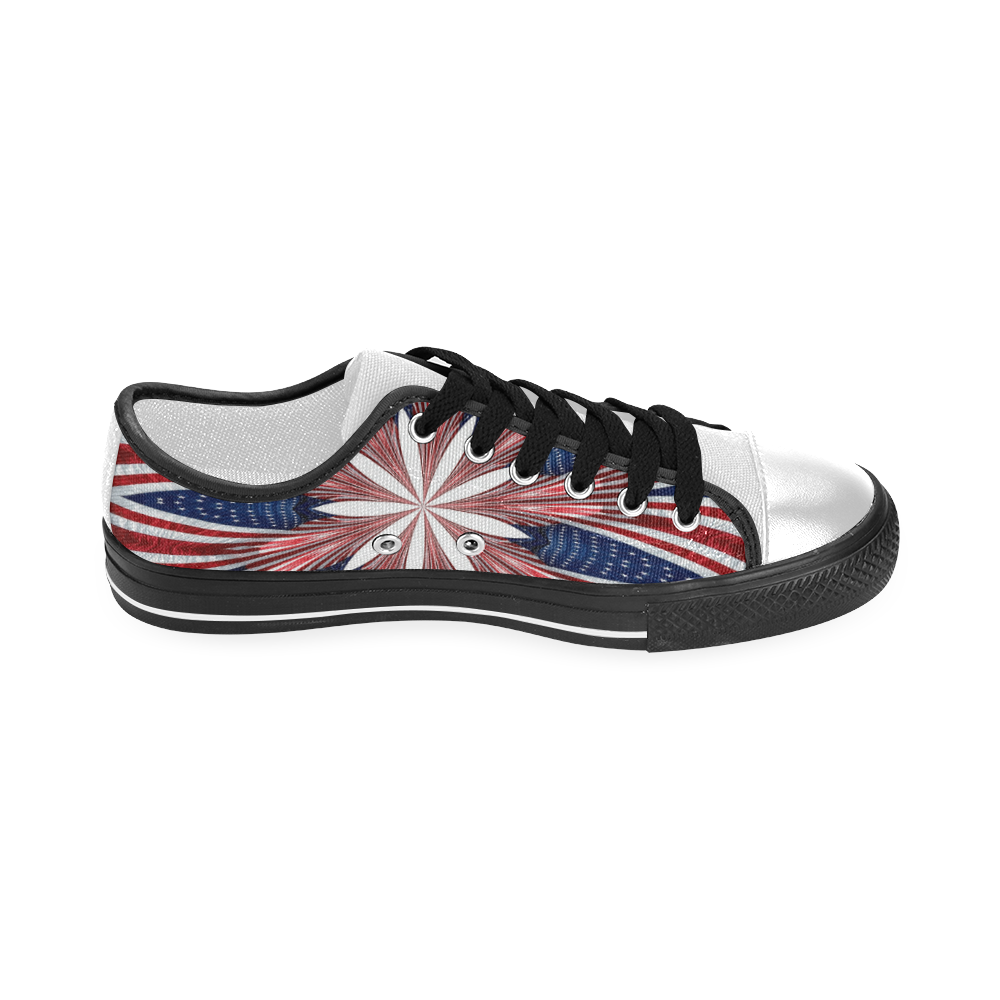 PATRIOTIC: United States Flag Mandala 1 Men's Classic Canvas Shoes (Model 018)
