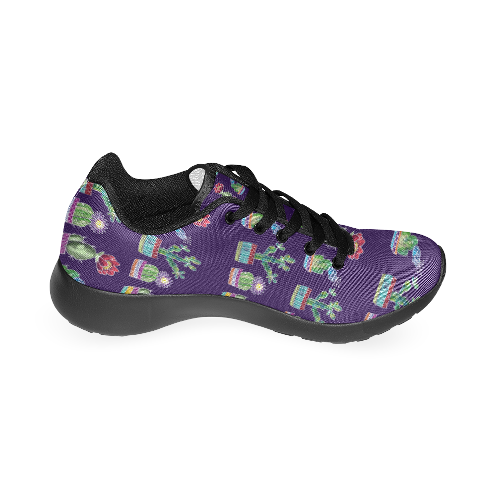 Cute Cactus Blossom Women’s Running Shoes (Model 020)
