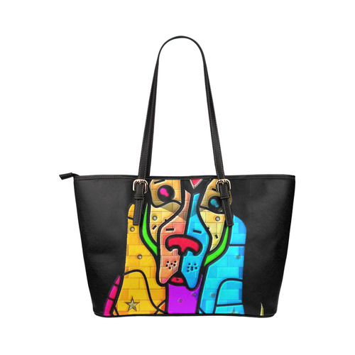 Simply love by Popart Lover Leather Tote Bag/Small (Model 1651)