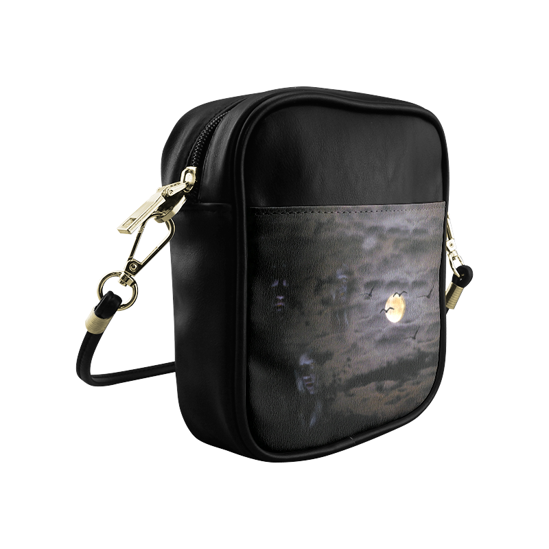 Halloween Moon and Ghosts Sling Bag (Model 1627)