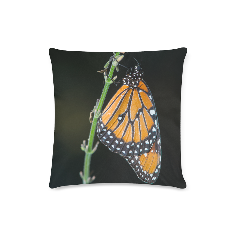 Monarch Butterfly Custom Zippered Pillow Case 16"x16" (one side)