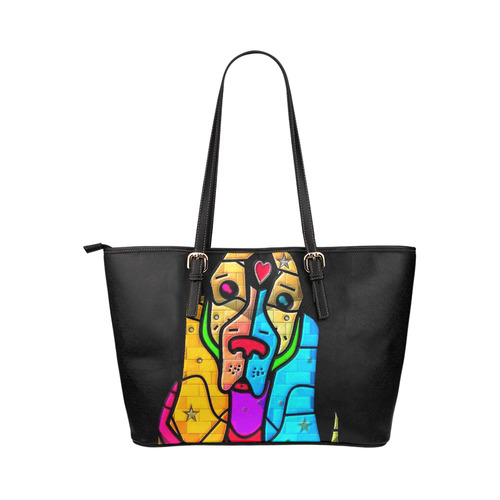Simply love by Popart Lover Leather Tote Bag/Large (Model 1651)