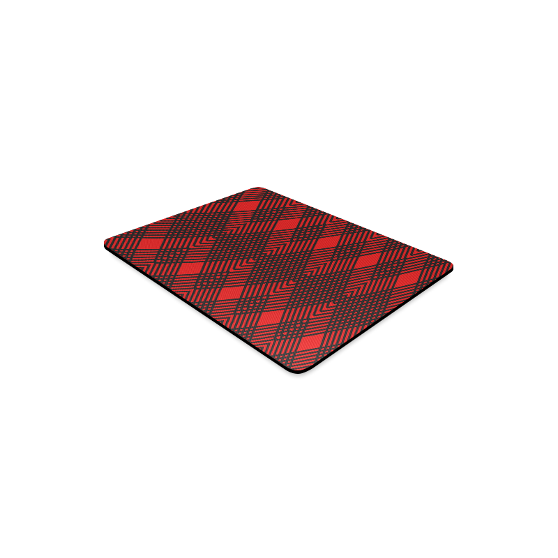 Red and black geometric  pattern,  with rombs. Rectangle Mousepad