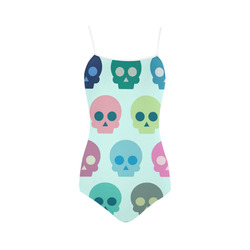 Colorful Skull Cute Pattern Strap Swimsuit ( Model S05)