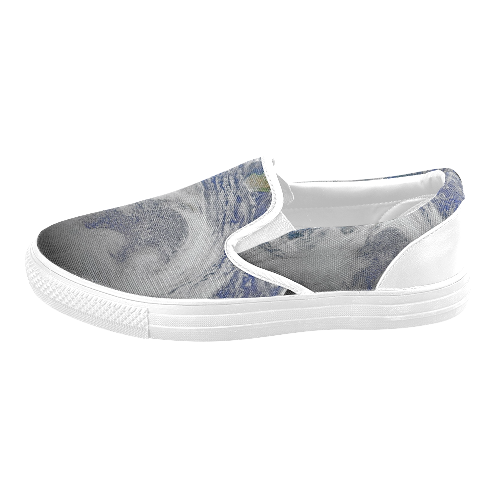 NASA: Planet Earth From Outerspace Men's Slip-on Canvas Shoes (Model 019)