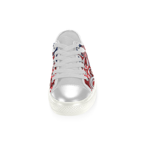 PATRIOTIC: United States Flag Abstract 2 Women's Classic Canvas Shoes (Model 018)