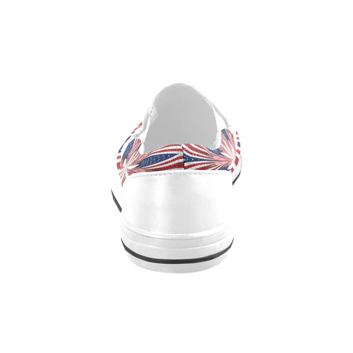 PATRIOTIC: United States Flag Mandala 1 Men's Slip-on Canvas Shoes (Model 019)