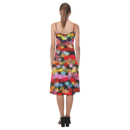 Colorful paint strokes Alcestis Slip Dress (Model D05)