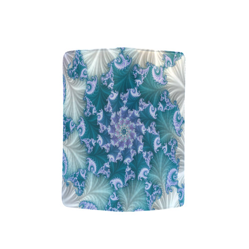 Floral spiral in soft blue on flowing fabric Men's Clutch Purse （Model 1638）