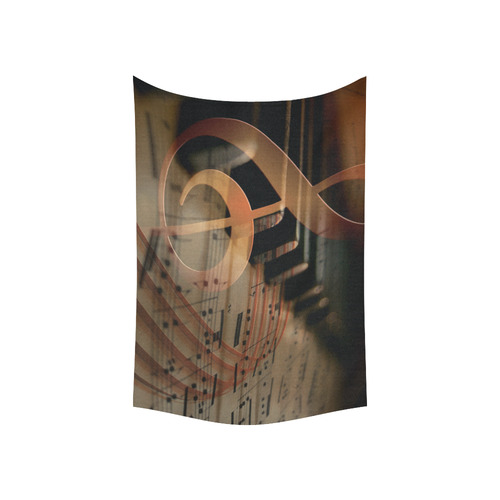 Musical Cotton Linen Wall Tapestry 60"x 40"