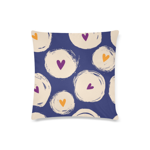 dots in love Custom Zippered Pillow Case 16"x16"(Twin Sides)