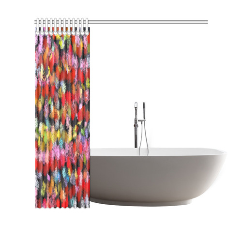 Colorful paint strokes Shower Curtain 69"x70"