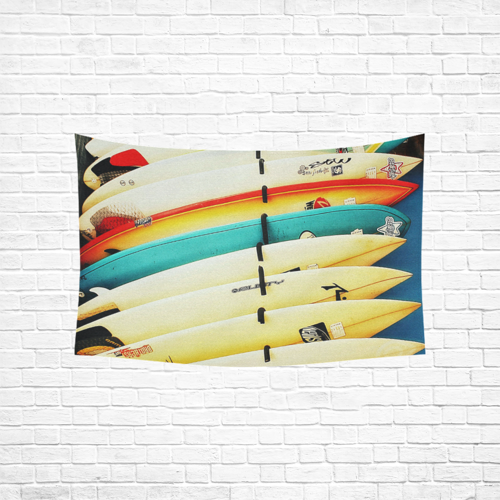 Surfing board Cotton Linen Wall Tapestry 60"x 40"