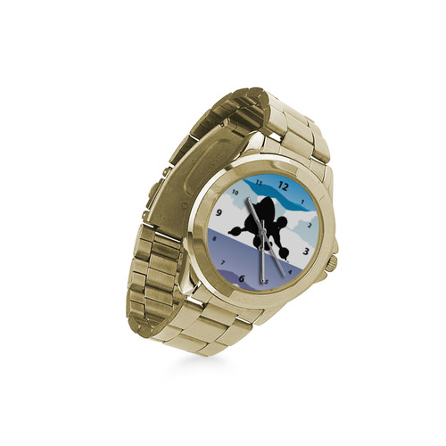 Black Poodle Rockin the Rockies 2 Custom Gilt Watch(Model 101)