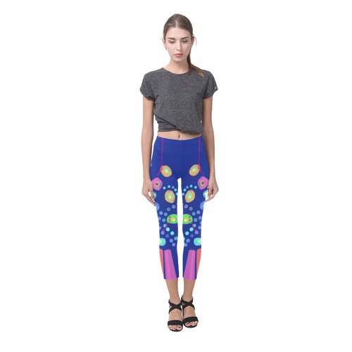 Dotty aboriginal pattern design Capri Legging (Model L02)