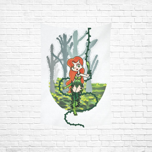 Poison Ivy Cotton Linen Wall Tapestry 40"x 60"