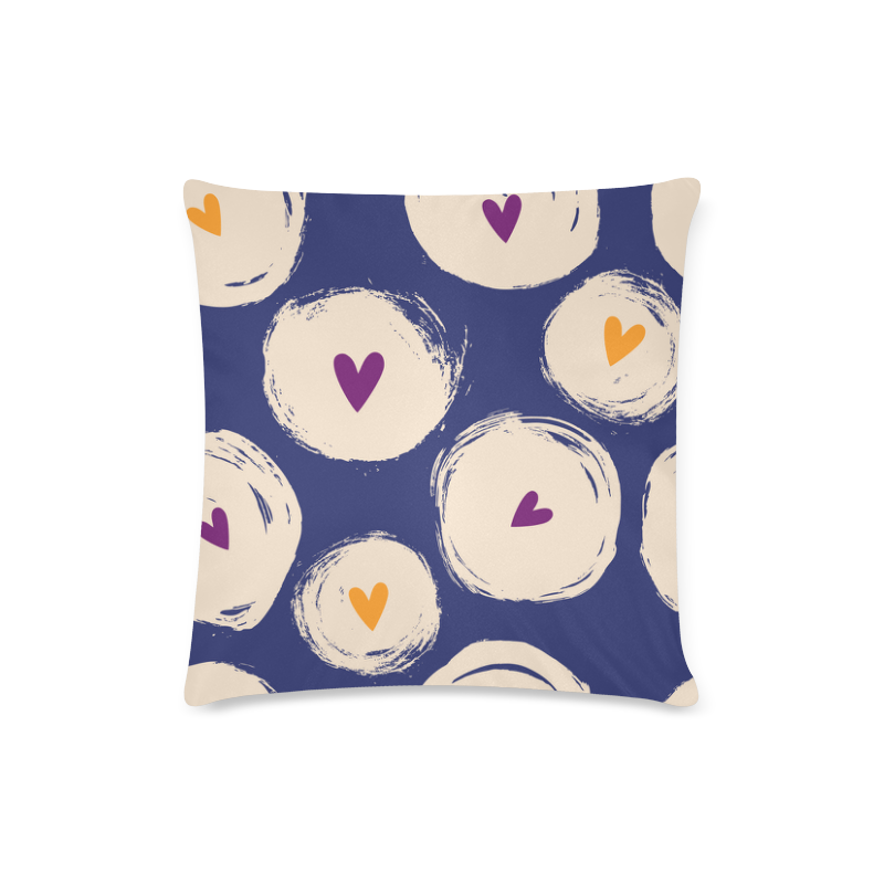 dots in love Custom Zippered Pillow Case 16"x16"(Twin Sides)