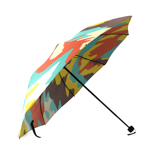 Wavy retro  texture Foldable Umbrella (Model U01)