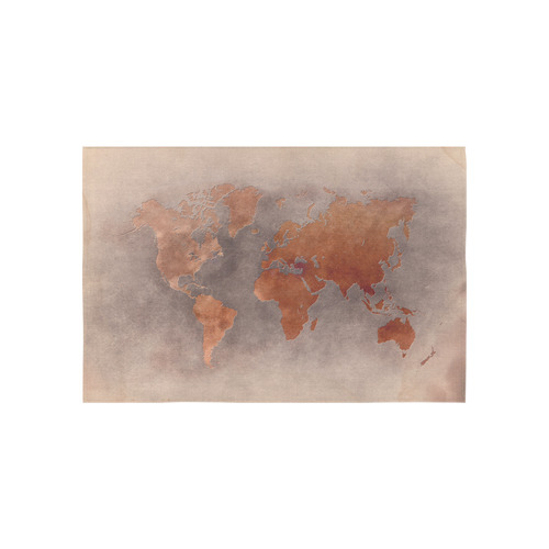 world map 29 Cotton Linen Wall Tapestry 60"x 40"