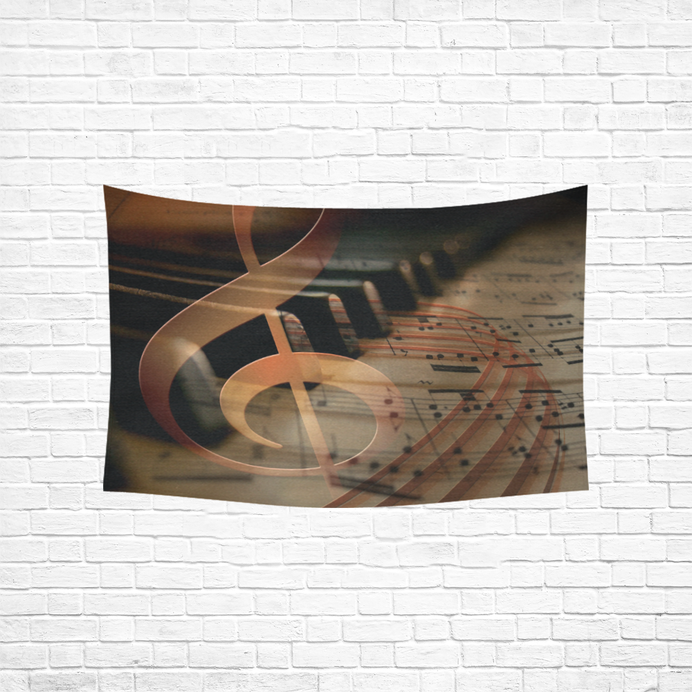 Musical Cotton Linen Wall Tapestry 60"x 40"