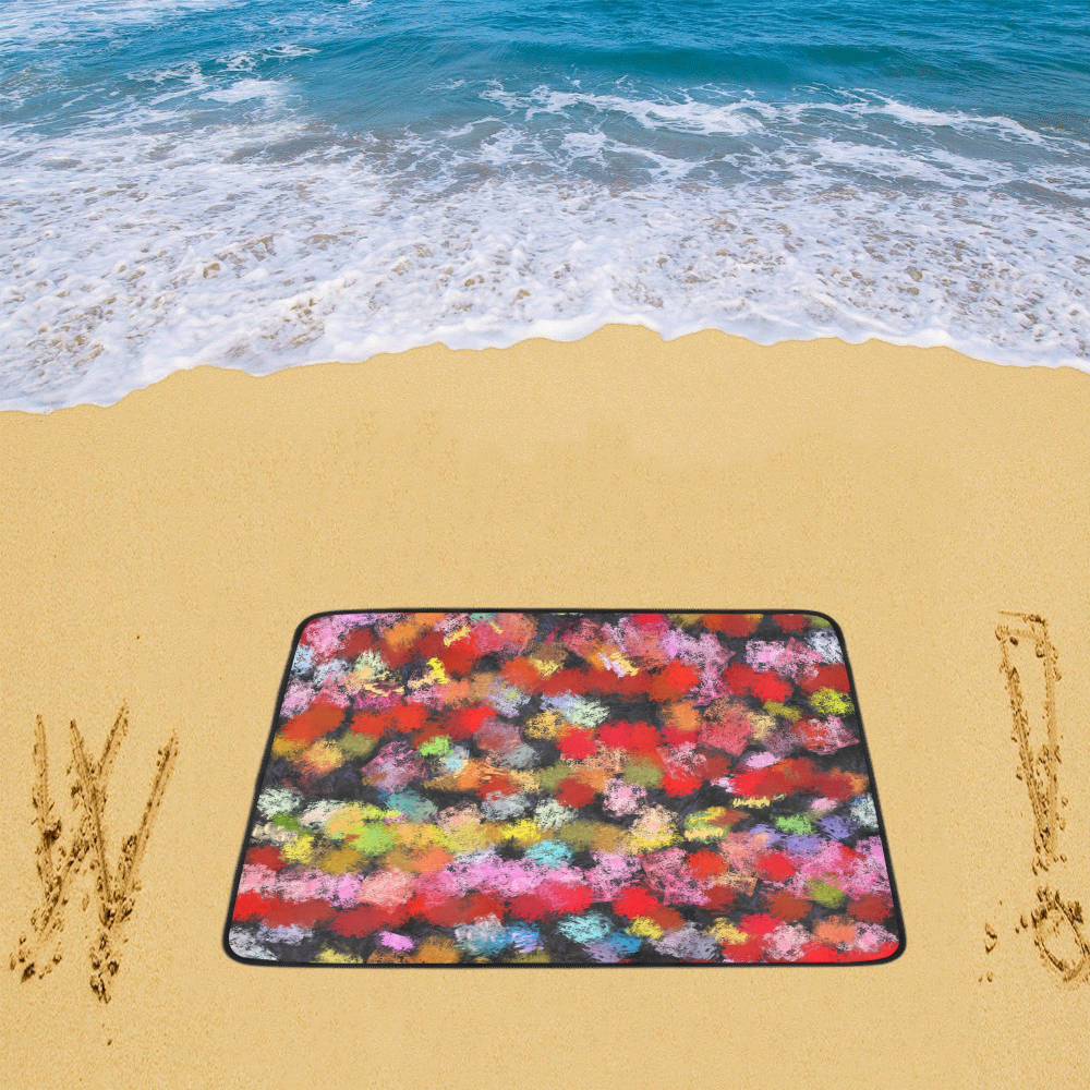 Colorful paint strokes Beach Mat 78"x 60"