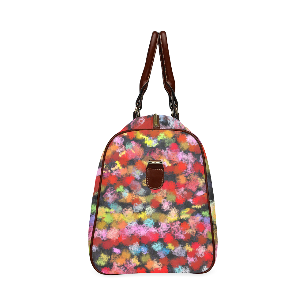 Colorful paint strokes Waterproof Travel Bag/Small (Model 1639)