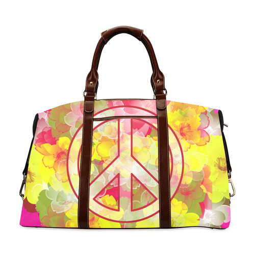 Flower Power Peace Classic Travel Bag (Model 1643)