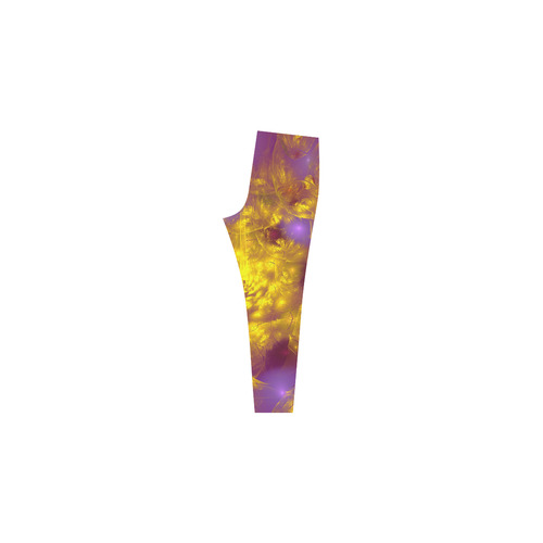Bright purple and yellow Cassandra Women's Leggings (Model L01)
