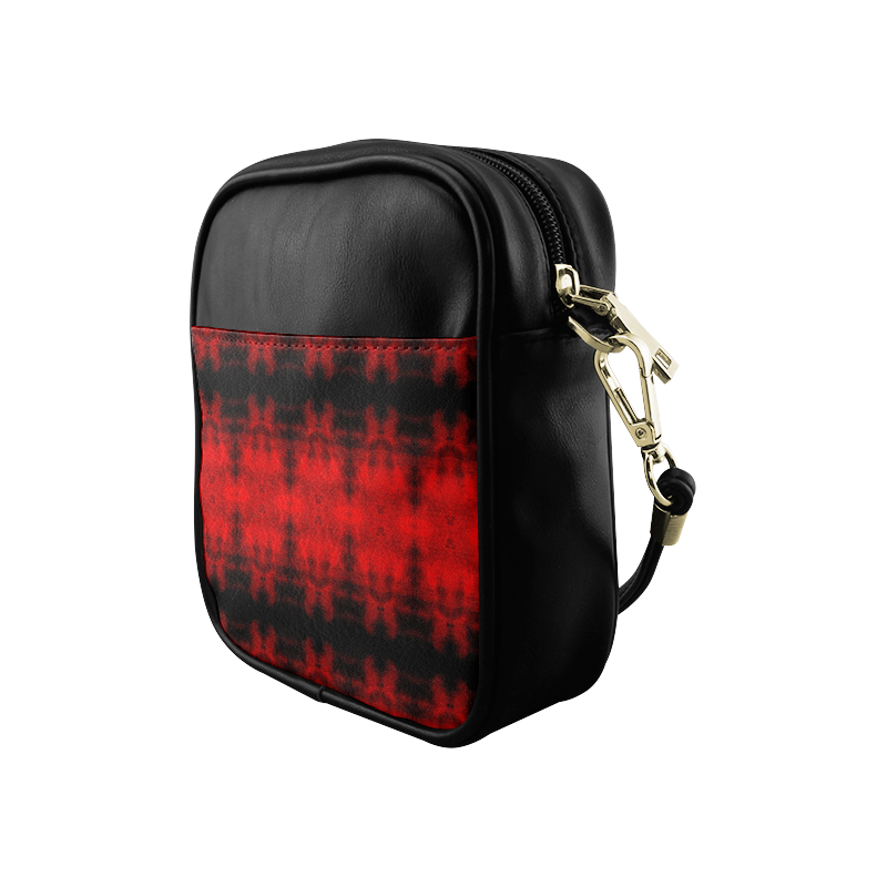 Red Black Gothic Pattern Sling Bag (Model 1627)